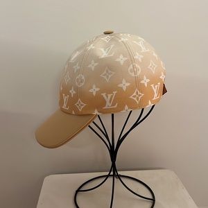 Louis Vuitton, Accessories, Louis Vuitton Baseball Cap White Beige  Leather